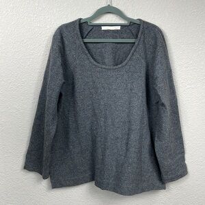 Creatures of Comfort Wool Cashmere Sweater Scoop Neck Gray Oversized Sz S